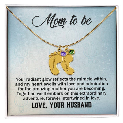 To Mom-to-be from Husband | Your radiant glow (BFN-M-H-YourRadiantGlow-Bu-S2309) - You Make It Special