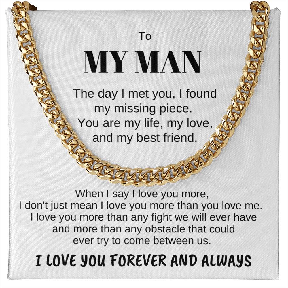 To MY MAN-Personalize Receiver Name | The day (CLN-MAN-ME-THEDAY-W-S2309) - You Make It Special