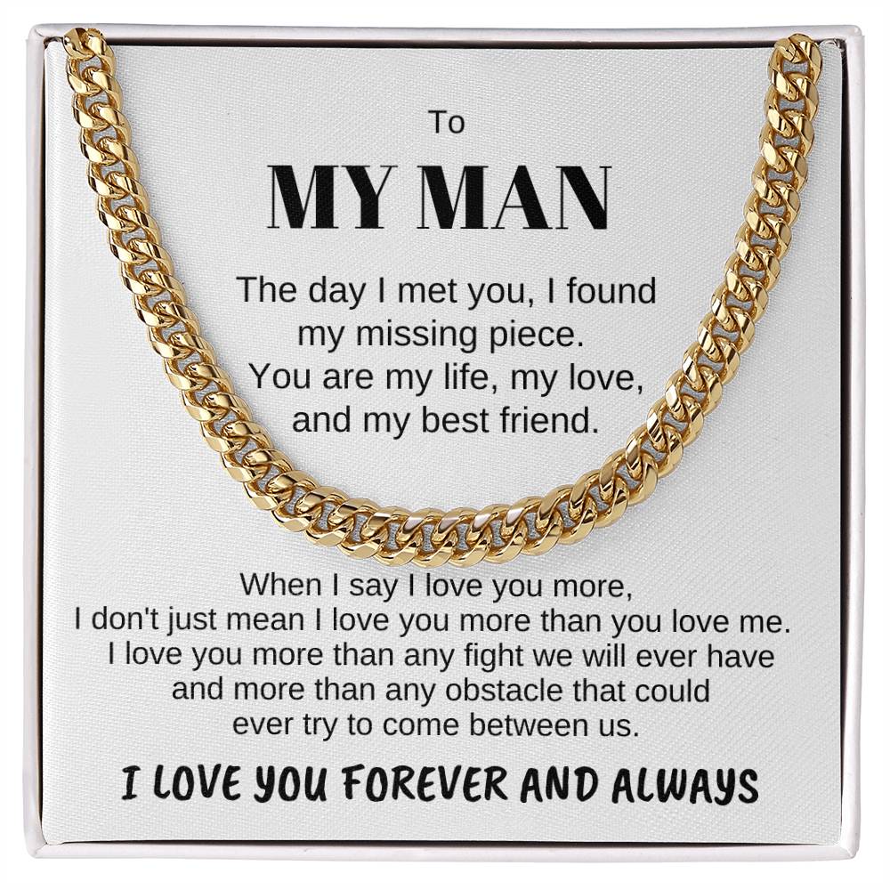 To MY MAN-Personalize Receiver Name | The day (CLN-MAN-ME-THEDAY-W-S2309) - You Make It Special