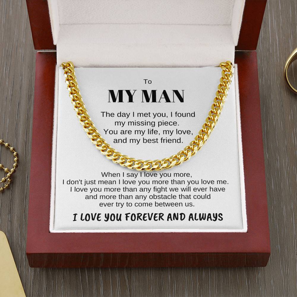 To MY MAN-Personalize Receiver Name | The day (CLN-MAN-ME-THEDAY-W-S2309) - You Make It Special