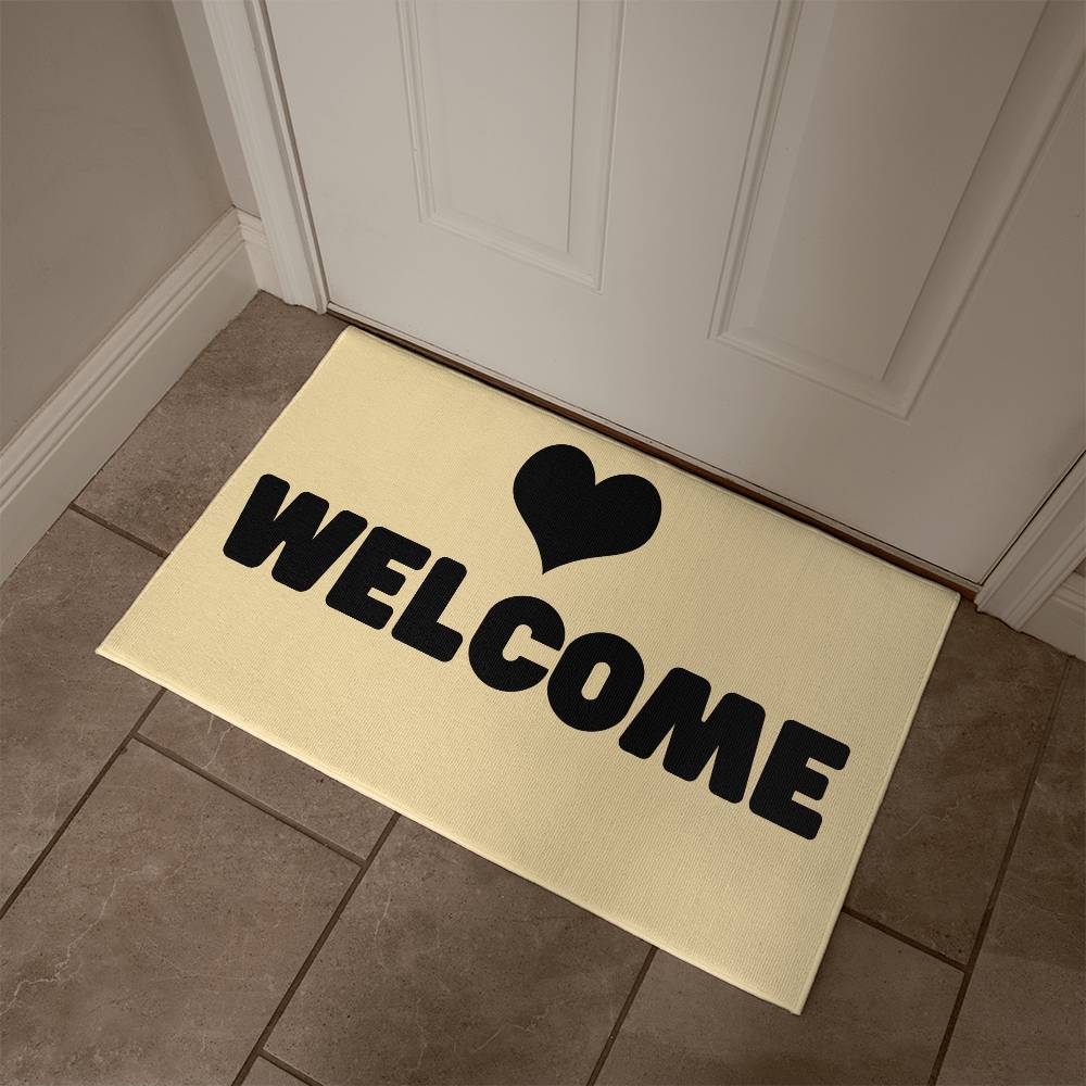 Welcome Heart doormat (DM-WlcmHrt-Cr-S2401) - You Make It Special