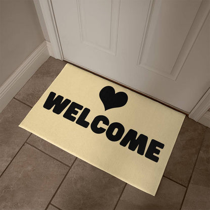 Welcome Heart doormat (DM-WlcmHrt-Cr-S2401) - You Make It Special