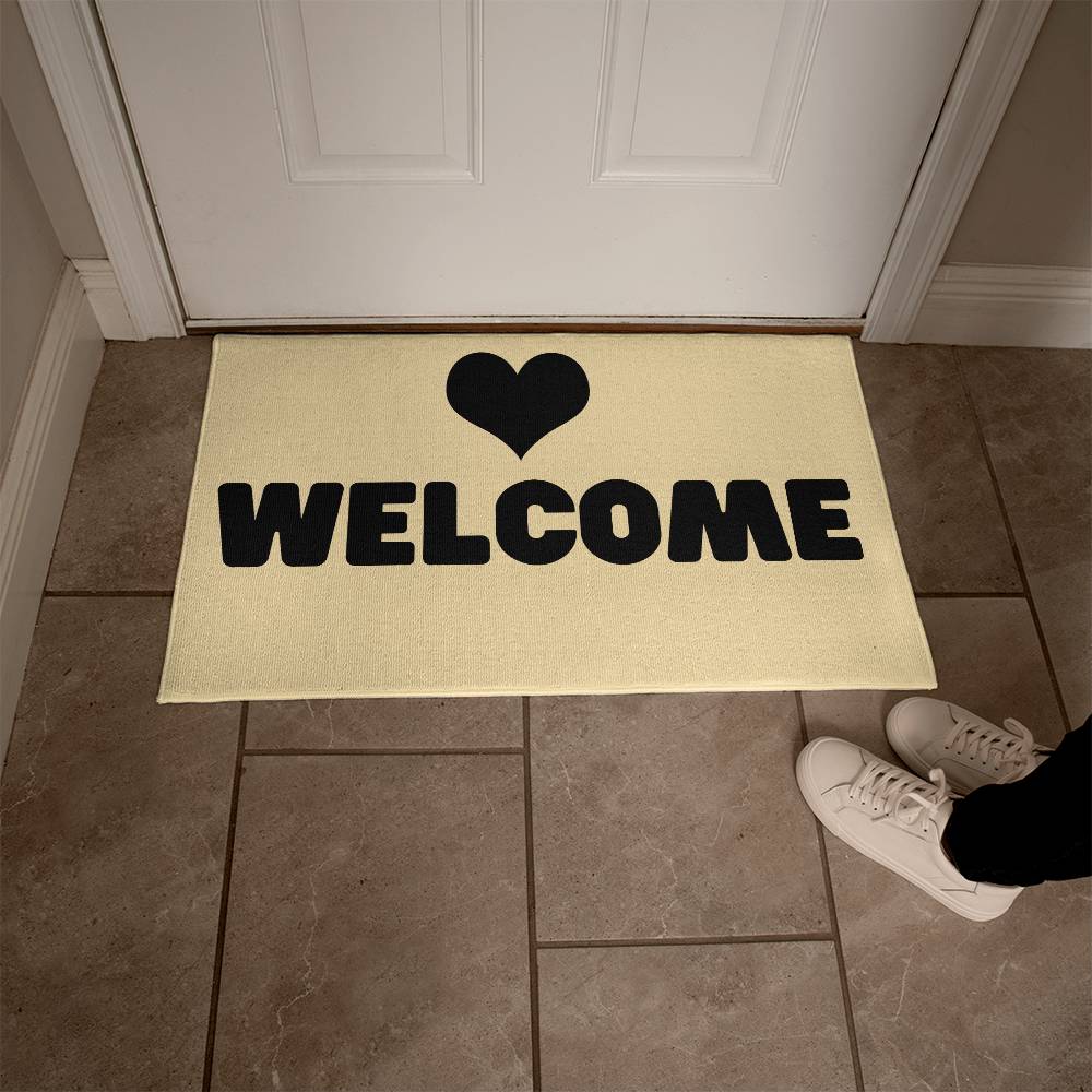 Welcome Heart doormat (DM-WlcmHrt-Cr-S2401) - You Make It Special