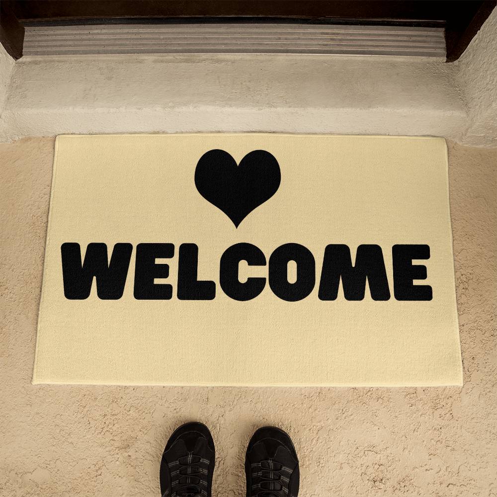 Welcome Heart doormat (DM-WlcmHrt-Cr-S2401) - You Make It Special