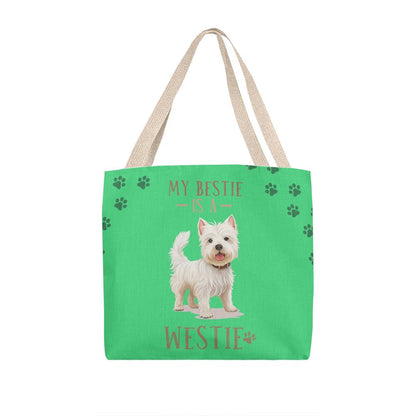 West Highland Terrier My Bestie Is A Westie Tote Bag Grocery Shopping Reusable Bag Tote (TB - BstIsWstie - S2402) - You Make It Special