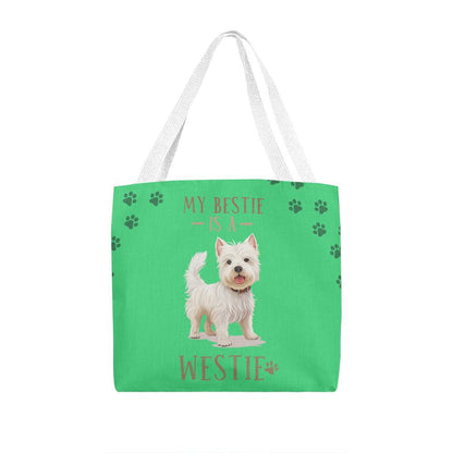 West Highland Terrier My Bestie Is A Westie Tote Bag Grocery Shopping Reusable Bag Tote (TB - BstIsWstie - S2402) - You Make It Special