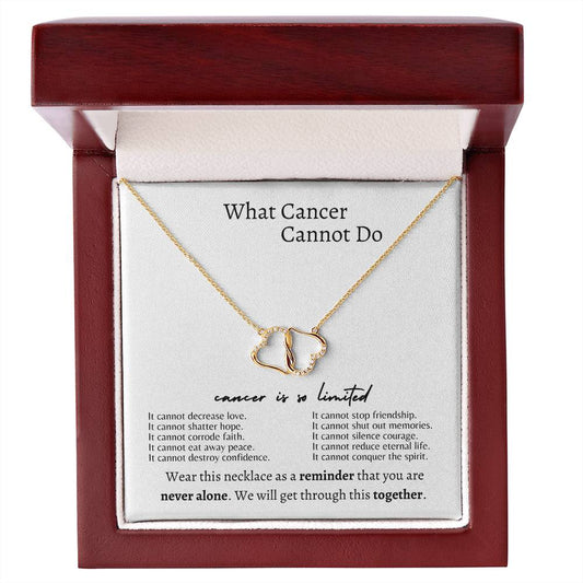 What cancer cannot do | Everlasting Love necklace, white - You Make It Special