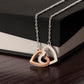 What cancer cannot do | Interlocking hearts necklace, white - You Make It Special