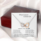 What cancer cannot do | Interlocking hearts necklace, white - You Make It Special