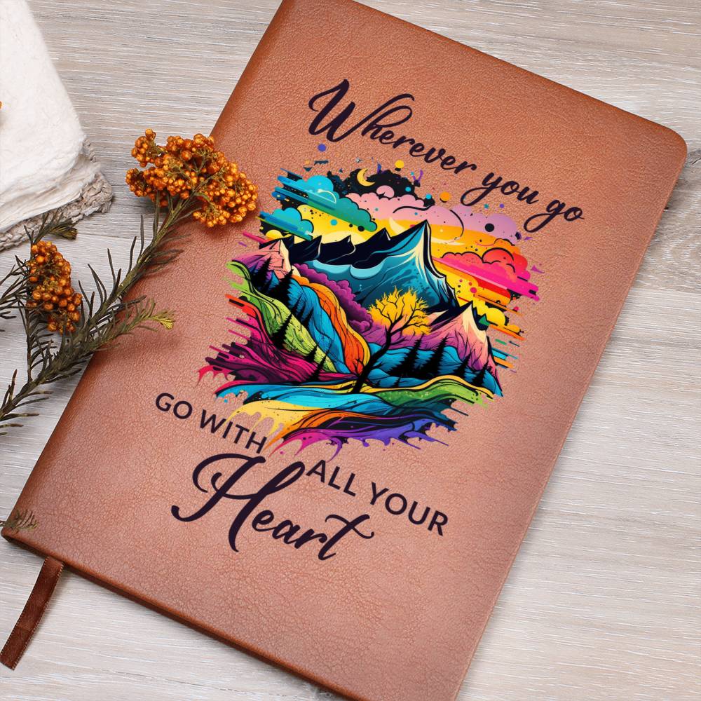 Wherever You Go Leather Journal Notebook Diary (LJ-WhereverYouGo-Mlti-S2402) - You Make It Special