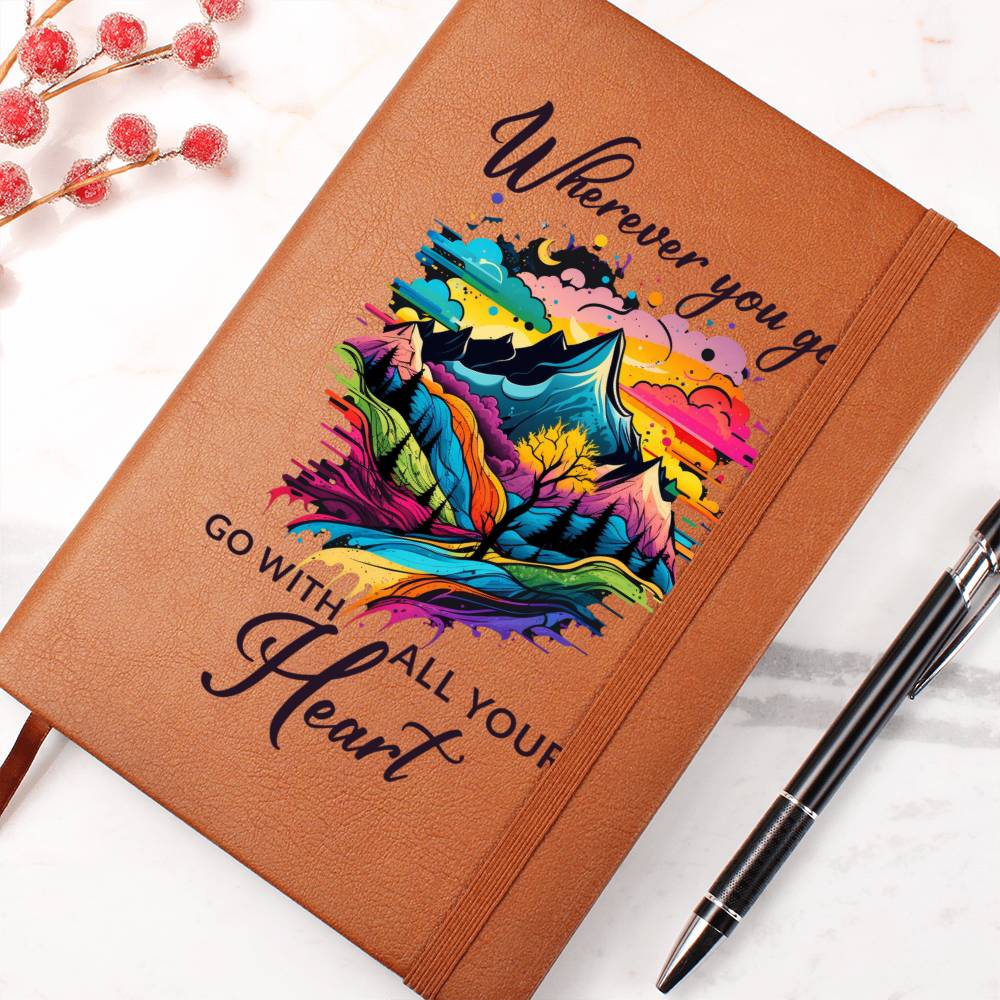 Wherever You Go Leather Journal Notebook Diary (LJ-WhereverYouGo-Mlti-S2402) - You Make It Special