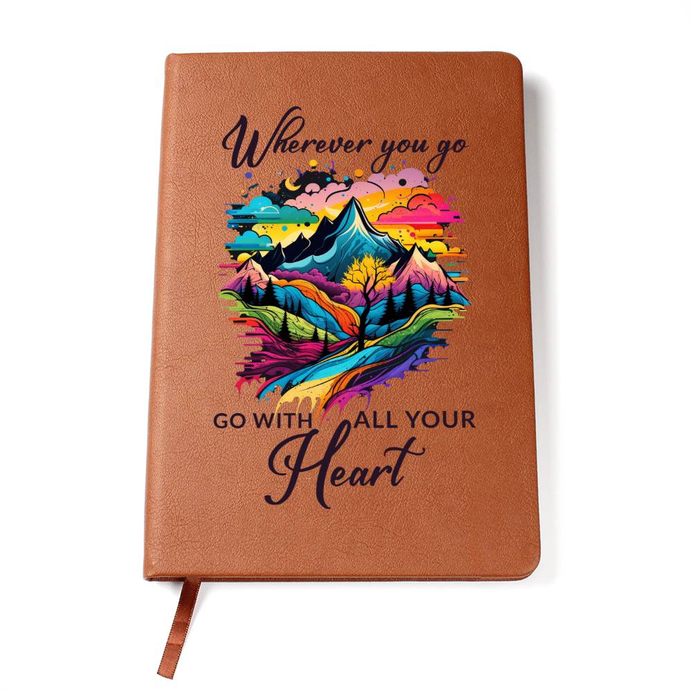 Wherever You Go Leather Journal Notebook Diary (LJ-WhereverYouGo-Mlti-S2402) - You Make It Special